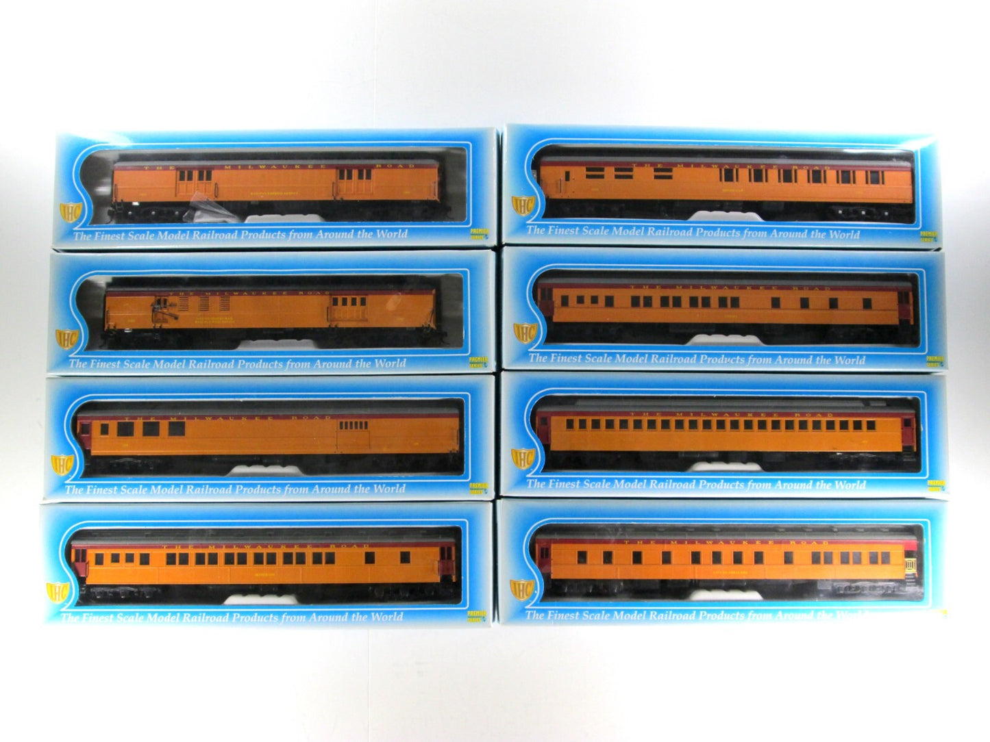 HO Scale ***MILWAUKEE ROAD*** Heavyweight Passenger Car 8-Pack Set --- IHC 49408