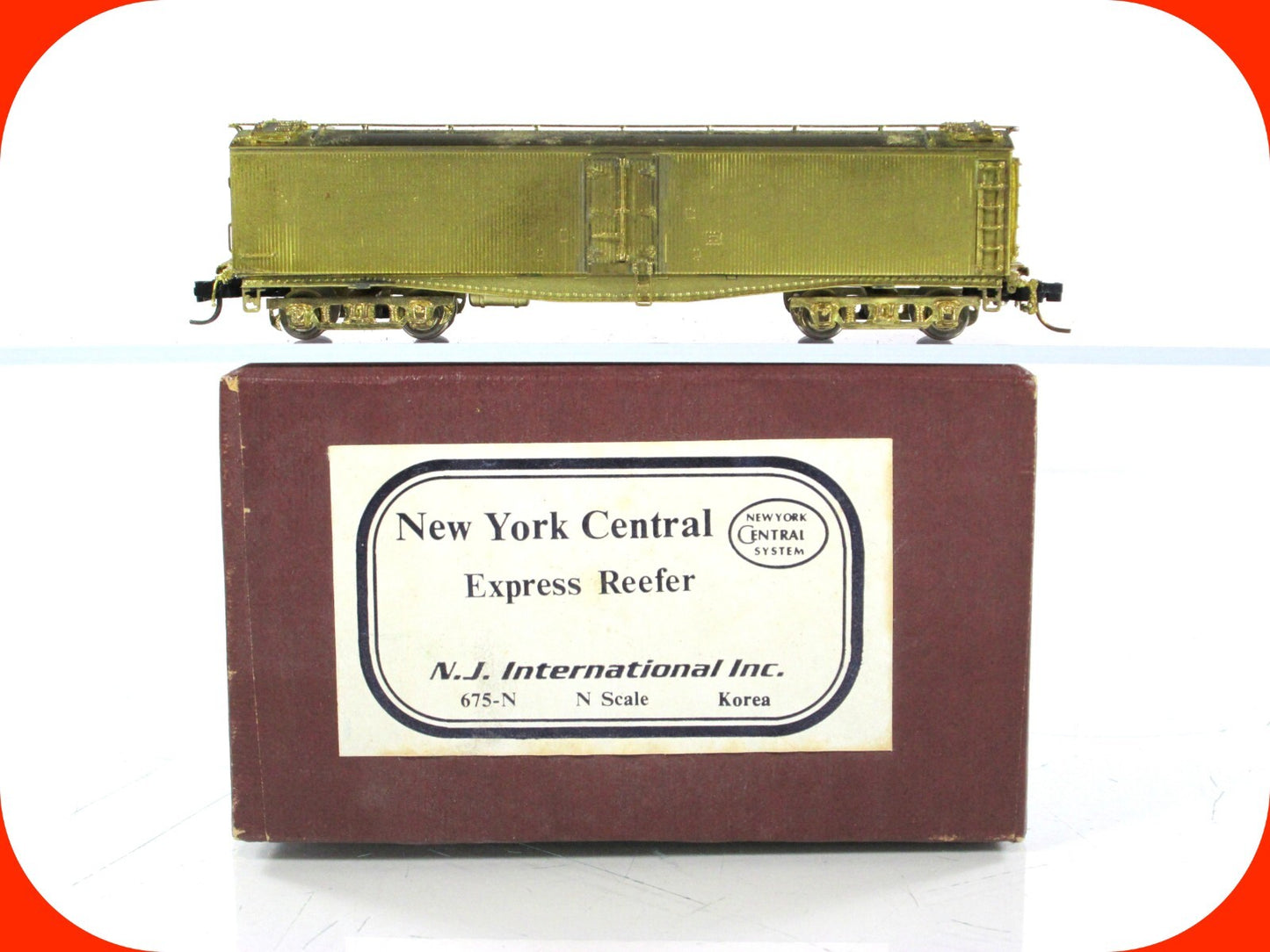 N Scale BRASS ***NEW YORK CENTRAL*** Express Reefer - NJ International, MTL Cplr