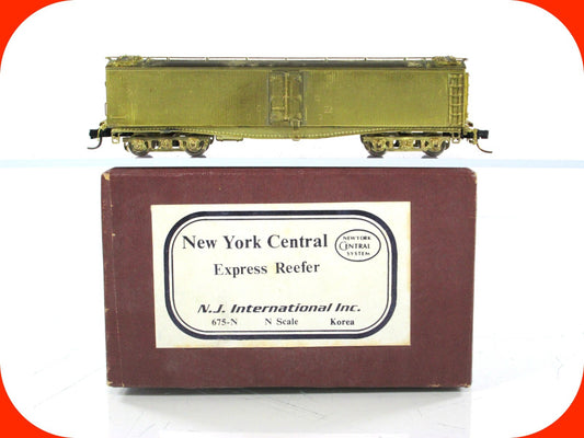 N Scale BRASS ***NEW YORK CENTRAL*** Express Reefer - NJ International, MTL Cplr