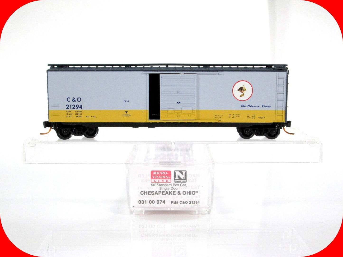 N Scale CHESAPEAKE OHIO, CHESSIE KITTEN Box Car C&O 21294 -Micro Trains 03100074