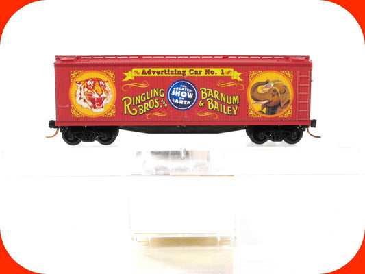 N Scale ***RINGLING CIRCUS*** Advertising Box Car #1 ----  Micro Trains 04700400