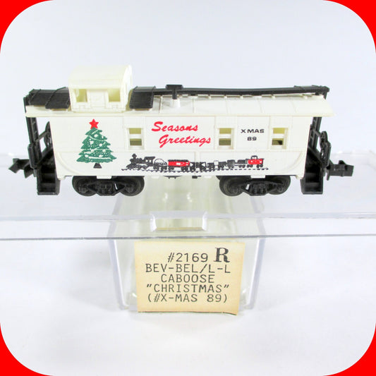 N Scale **SEASON'S GREETINGS** Christmas Caboose 1990, Bev-Bel, Life-Like 2169-2