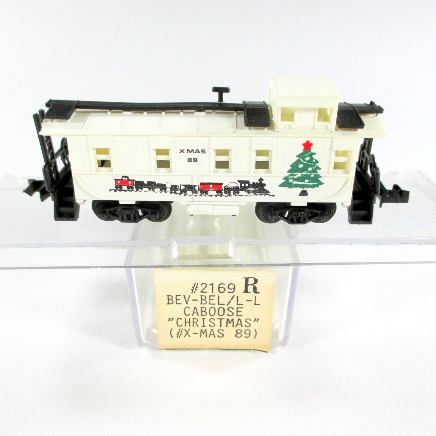 N Scale **SEASON'S GREETINGS** Christmas Caboose 1990, Bev-Bel, Life-Like 2169-2