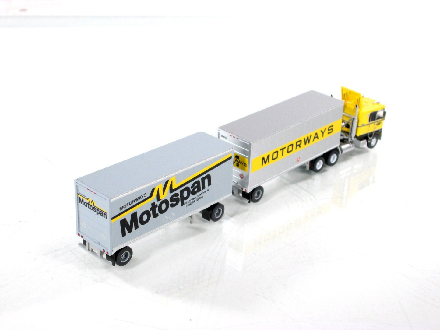 N Scale *MOTORWAYS** Kenworth K100 Tractor, Pup Trailers - Trainworx 51075 *RARE