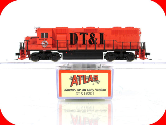 N Scale ***DETROIT TOLEDO & IRONTON*** GP-38 #201 - Atlas 48905, DCC Ready *RARE