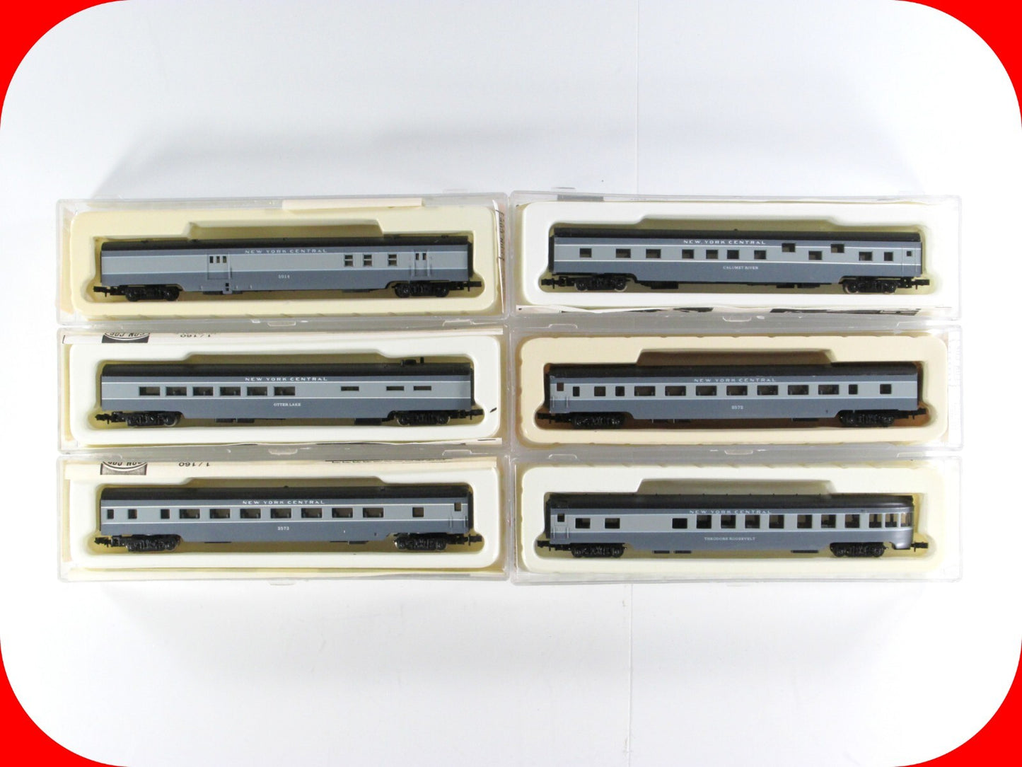 N Scale NEW YORK CENTRAL Lightweight Smoothside Passenger 6-Car Set ---- Con-Cor