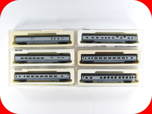 N Scale NEW YORK CENTRAL Lightweight Smoothside Passenger 6-Car Set ---- Con-Cor