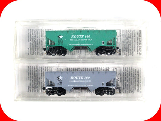 N Scale **ROUTE 160** Ballast Hopper 2-Pack Set - Micro Trains Special