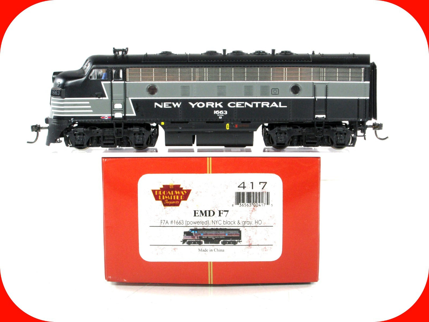 HO Scale ***NEW YORK CENTRAL*** EMD F7A #1663 - Broadway 417, DCC w/ Sound