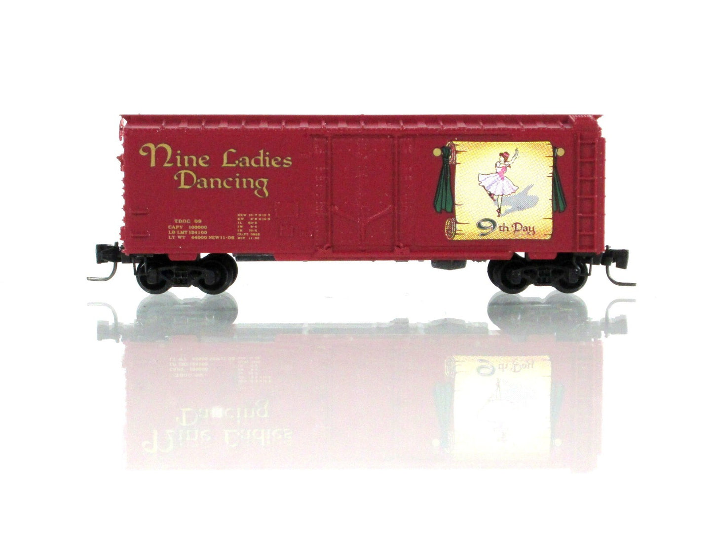 Z Scale **NINE LADIES DANCING** 12 Days Christmas Box Car -Micro Trains 50200390