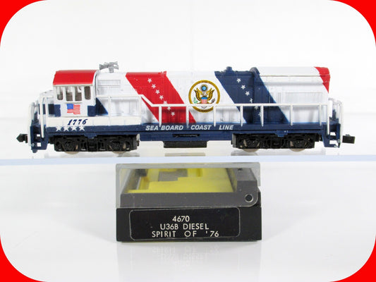N Scale ***AMERICAN BICENTENNIAL*** U36B Locomotive, SCL 1776 -- Bachmann 4670