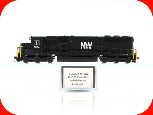 N Scale ***NORFOLK & WESTERN*** SD-50 #6504 - Atlas 40002026, DCC Rdy, Read Desc