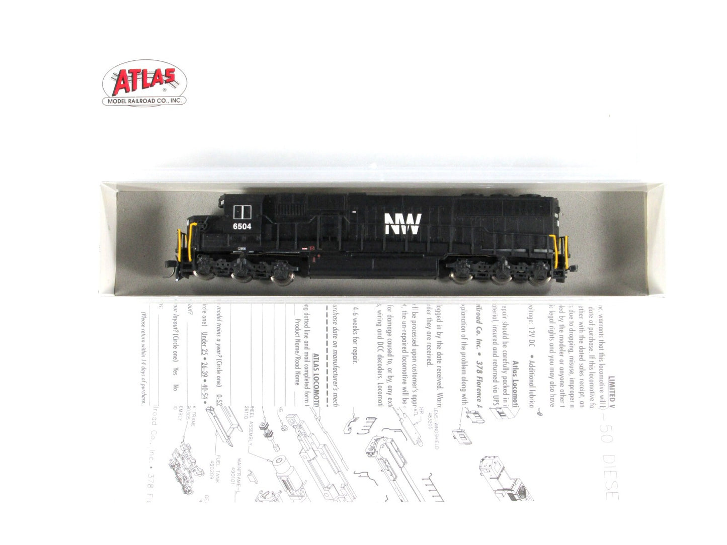 N Scale ***NORFOLK & WESTERN*** SD-50 #6504 - Atlas 40002026, DCC Rdy, Read Desc