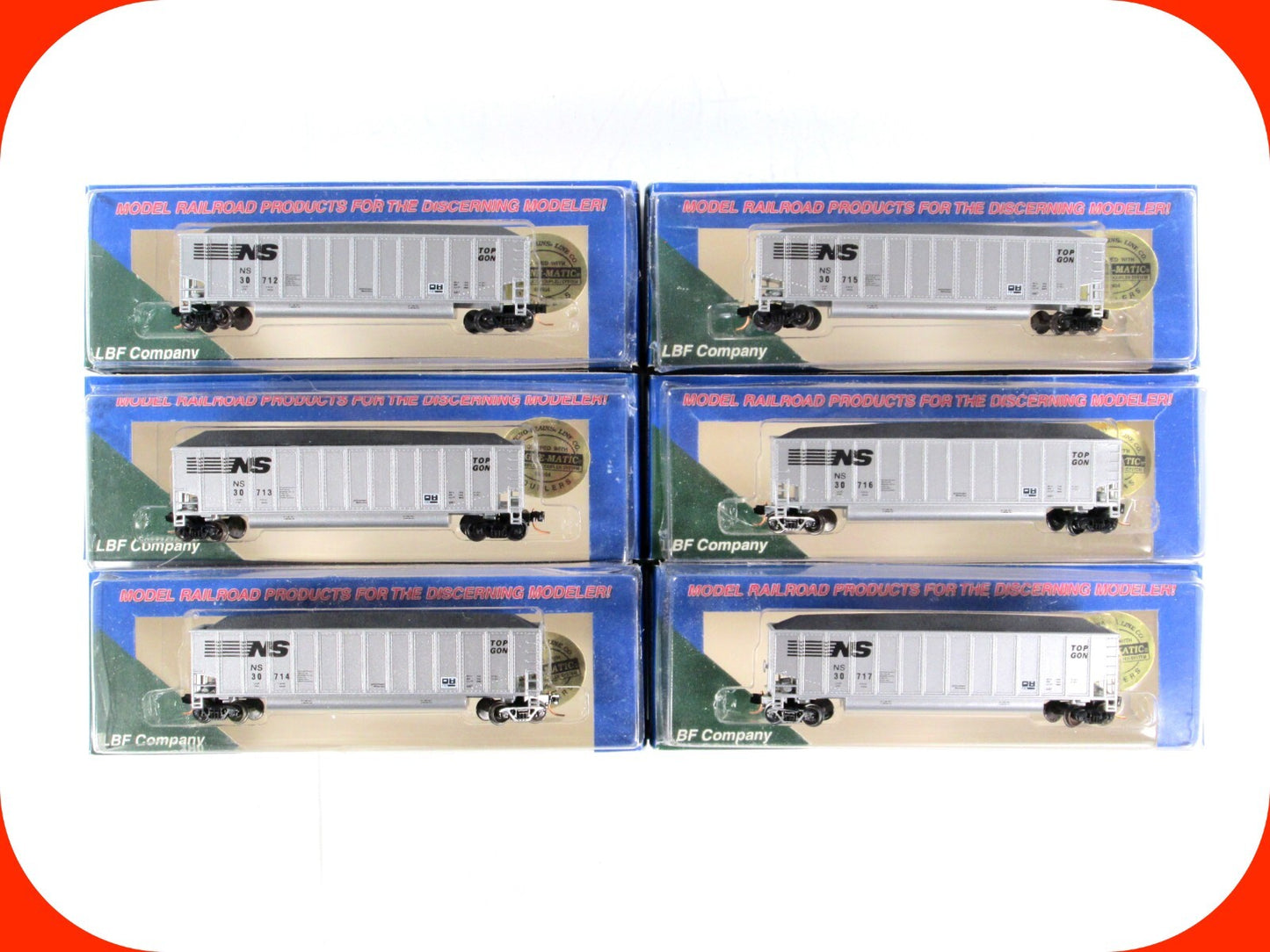 N Scale **NORFOLK SOUTHERN** Top Gon Coalporter Set - LBF 5438, MTL Cplr **RARE