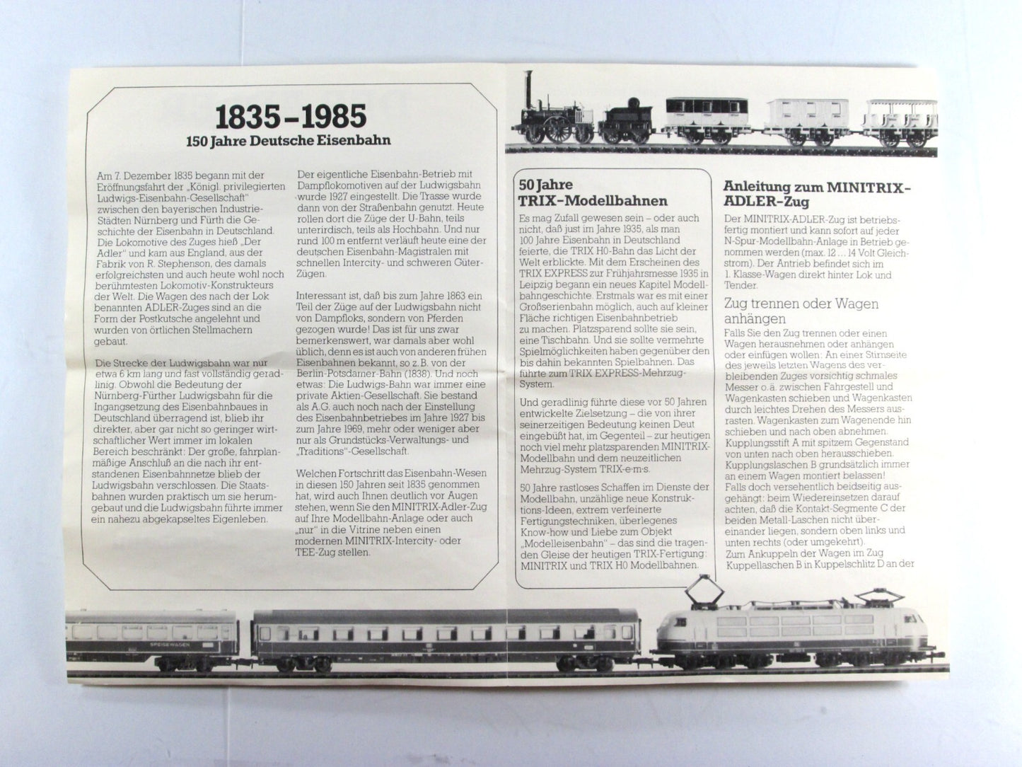 N Scale ***DER ADLER*** Classic 1835 Steam Locomotive & Passenger Set - Minitrix