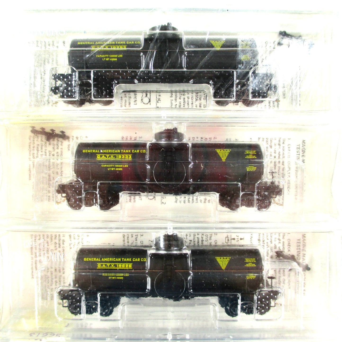 N Scale ***GATX*** Single Dome Tanker 6-Pack -- Kadee Micro Trains 65042 **RARE*