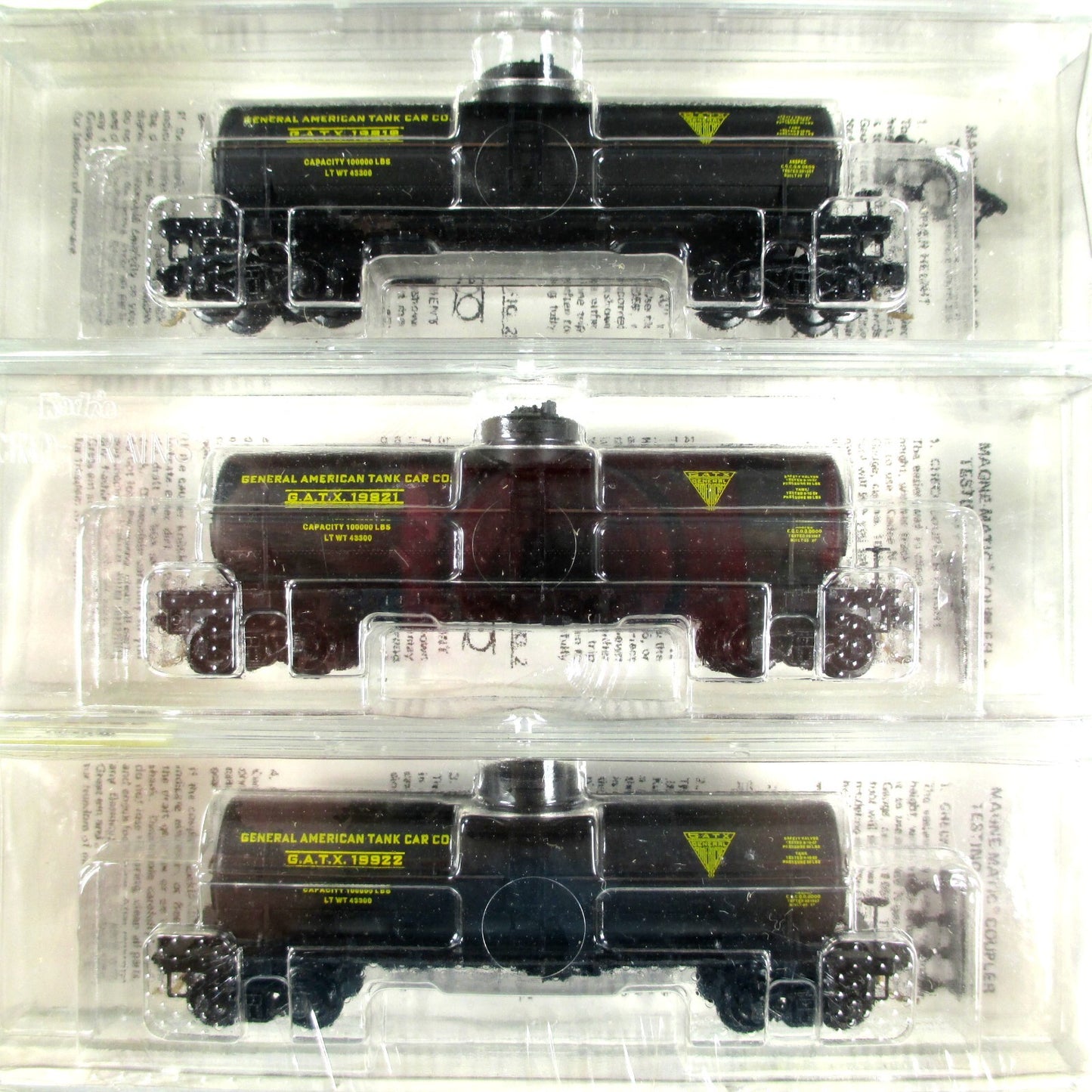 N Scale ***GATX*** Single Dome Tanker 6-Pack -- Kadee Micro Trains 65042 **RARE*