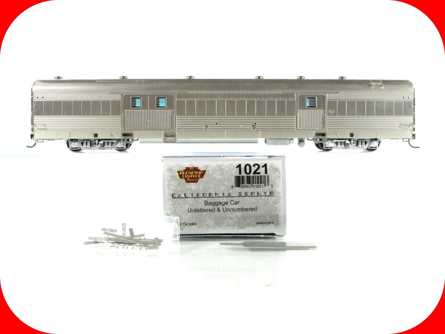 HO Scale ***UNDECORATED / UNLETTERED*** Baggage Passenger Car ---- Broadway 1021