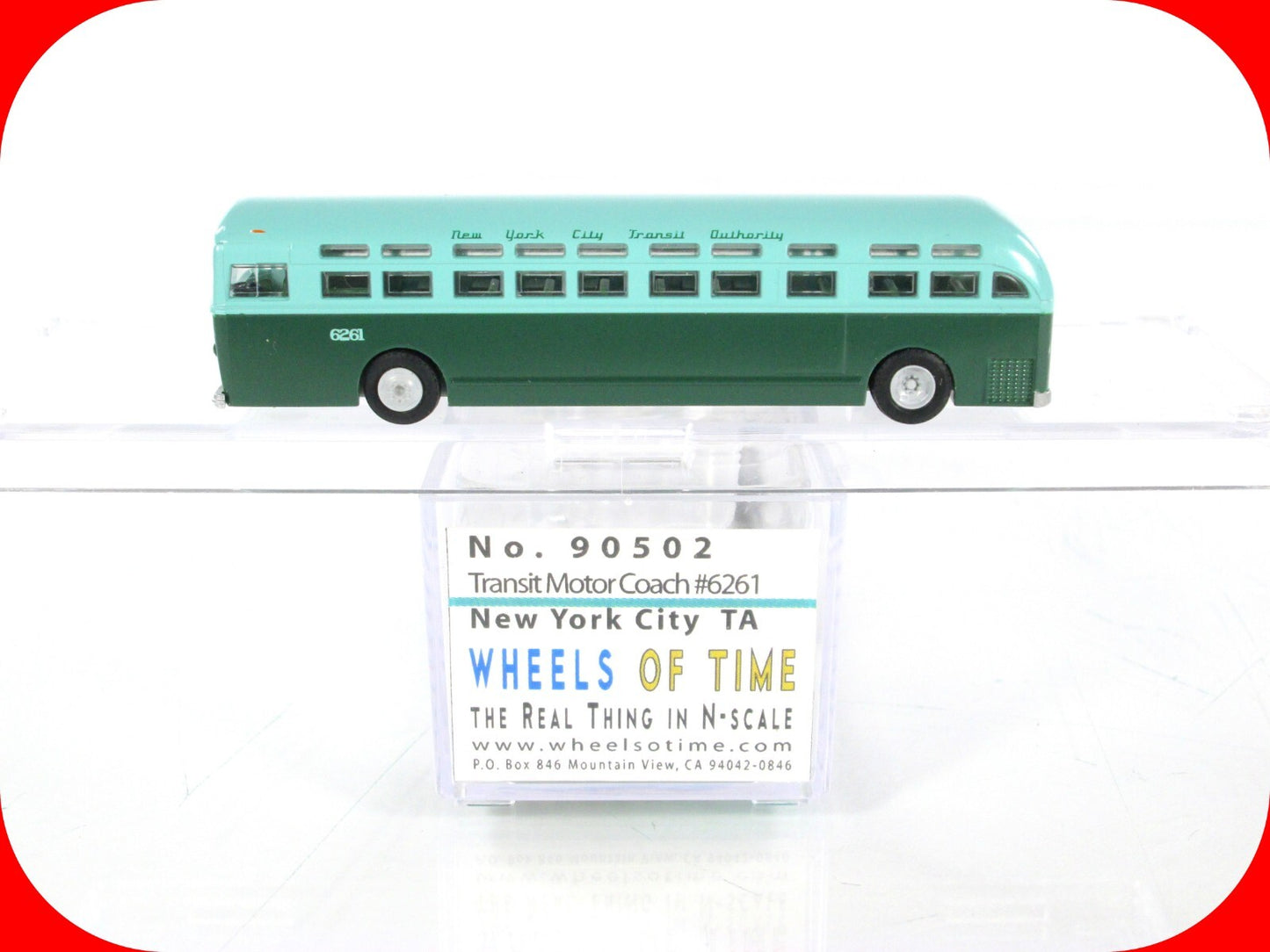 N Scale ***NEW YORK CITY TA*** Transit Motor Coach #6261 - WHEELS of TIME 90502