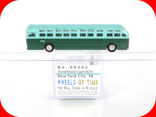 N Scale ***NEW YORK CITY TA*** Transit Motor Coach #6261 - WHEELS of TIME 90502