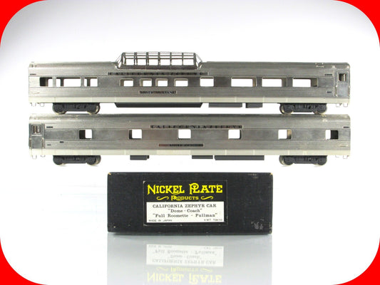 HO Scale BRASS *CALIFORNIA ZEPHYR* Dome, Roomette CB&Q, D&RGW ,Nickel Plate Prod