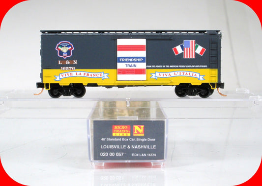 N Scale **LOUSIVILLE NASHVILLE** Friendship Train Box Car -Micro Trains 02000057