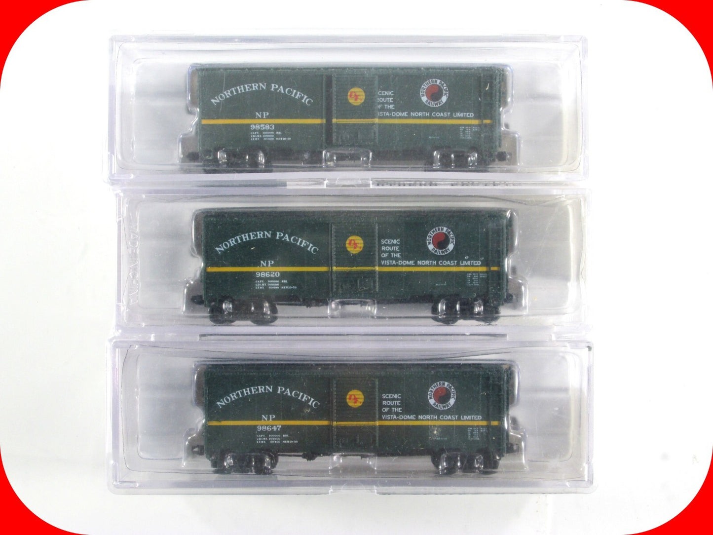 N Scale **NORTHERN PACIFIC** 40' Box Car Set - Intermountain / Tex-N-Rails *RARE