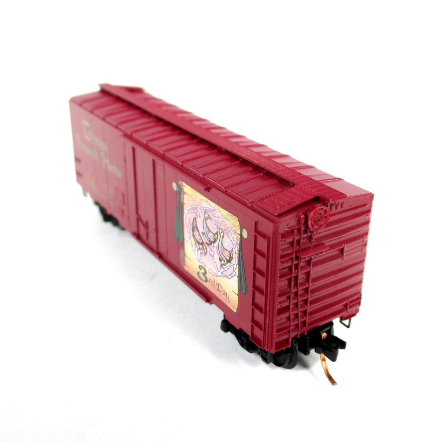 N Scale ***THREE FRENCH HENS*** 12 Days Christmas Box Car -- Micro Trains 21503