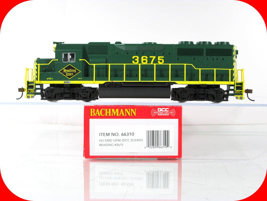 HO Scale ***READING*** EMD GP40 Locomotive, RDG 3675 - Bachmann 66310, DCC Sound