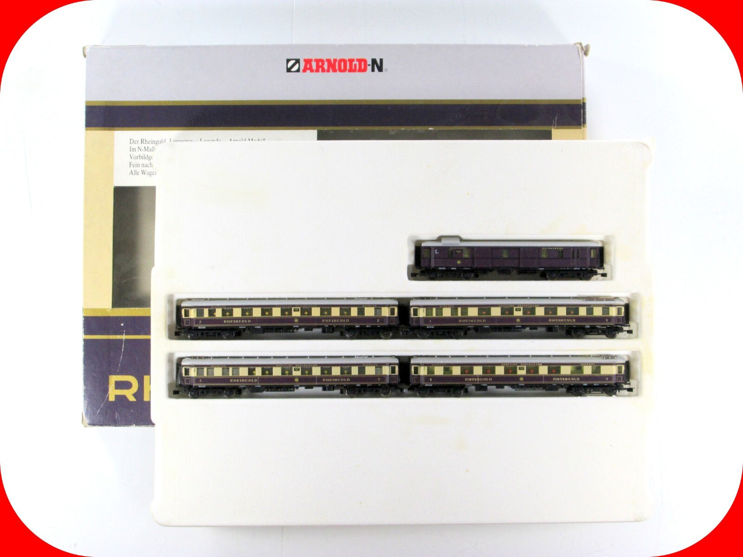 N Scale ***RHEINGOLD EXPRESS*** Deutsche Reichsbahn Passenger Set -- Arnold 0142
