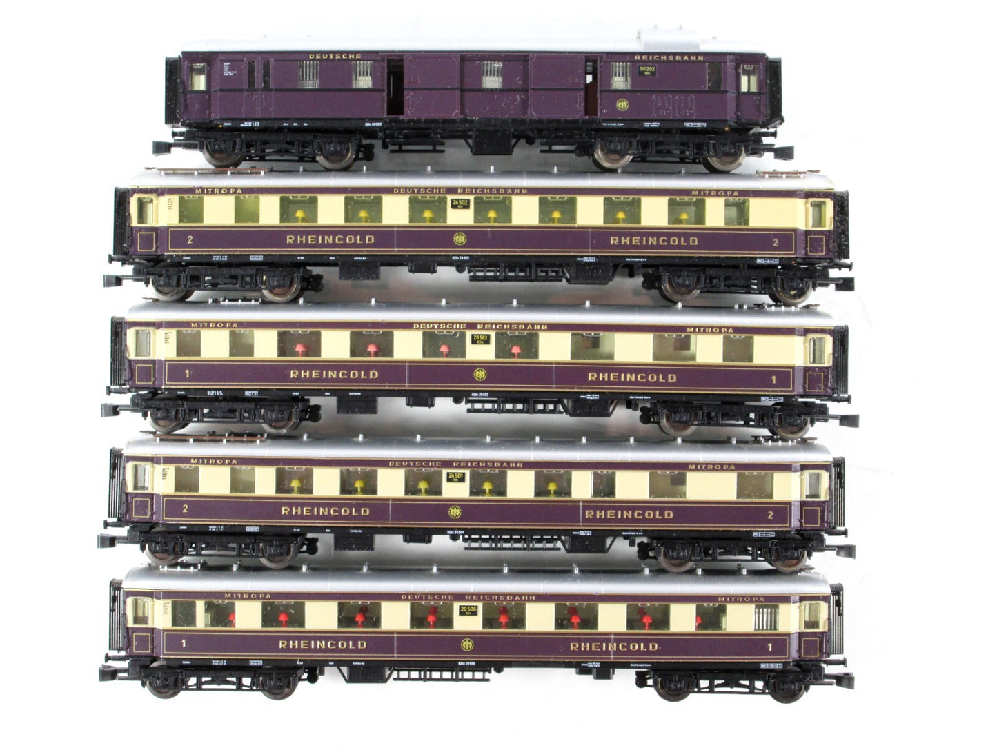 N Scale ***RHEINGOLD EXPRESS*** Deutsche Reichsbahn Passenger Set -- Arnold 0142