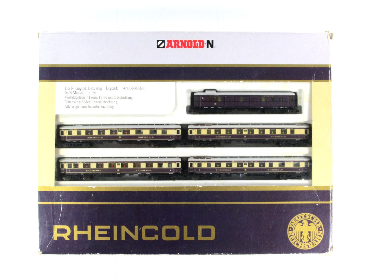 N Scale ***RHEINGOLD EXPRESS*** Deutsche Reichsbahn Passenger Set -- Arnold 0142