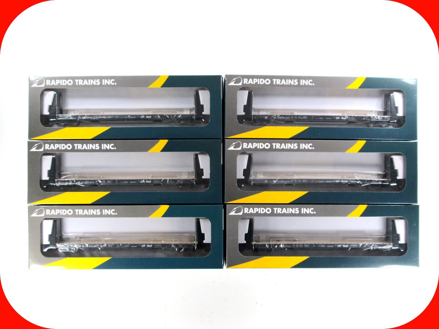 HO Scale ***CANADIAN PACIFIC*** Bulkhead Flat Car 6-Pack - Rapido Trains 147002A