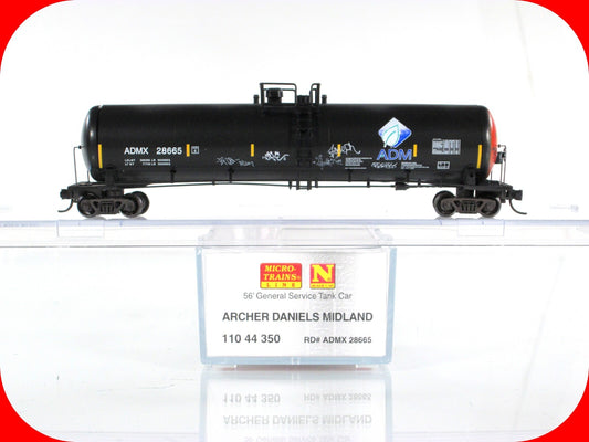 N Scale ***ADM*** Weathered & Graffiti Tank Car #28665 --- Micro Trains 11044350