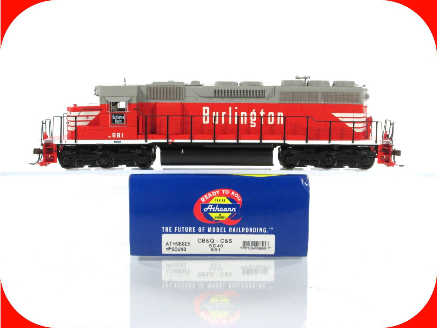 HO Scale **BURLINGTON / COLORADO & SOUTHERN** SD40 - Athearn ATH98805, DCC Sound