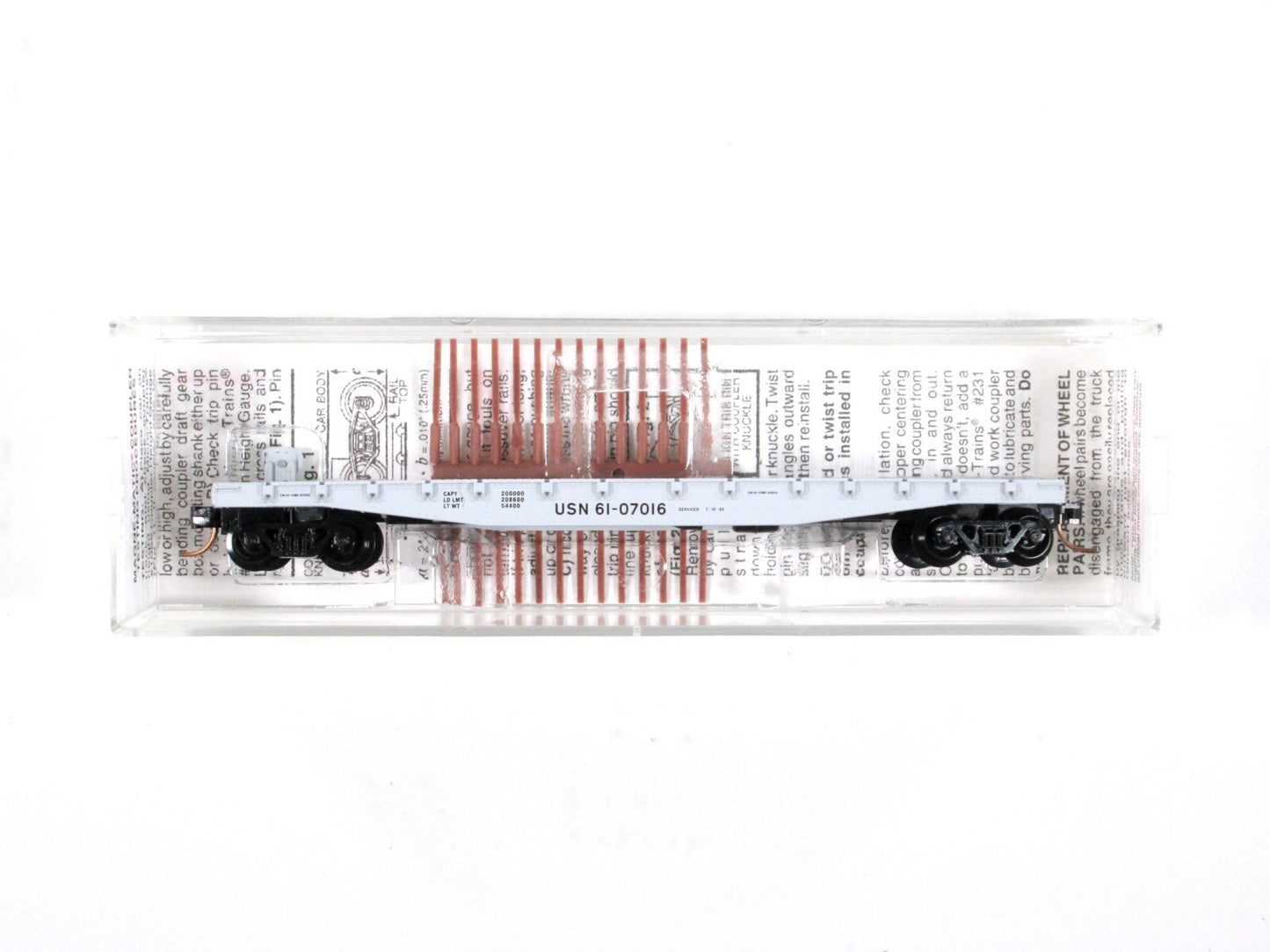 N Scale ***UNITED STATES NAVY*** 50' Flat Car, USN 61-07016 - Micro Trains 45220