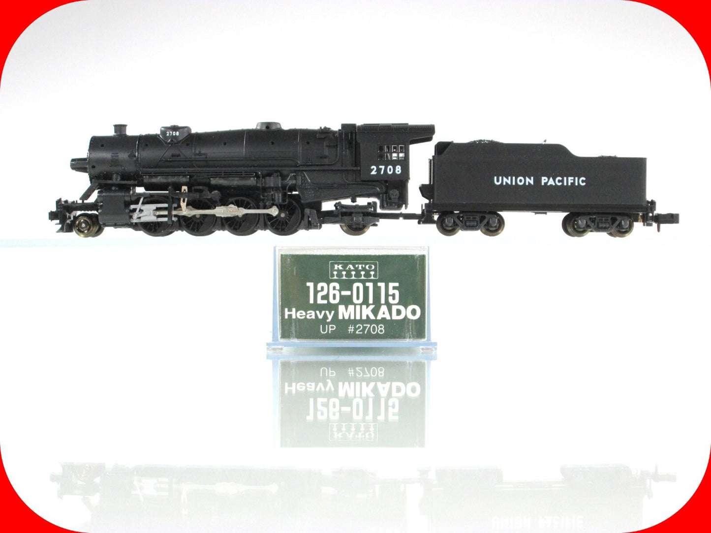 N Scale ***UNION PACIFIC*** HEAVY MIKADO 2-8-2 Locomotive #2708 -- Kato 126-0115