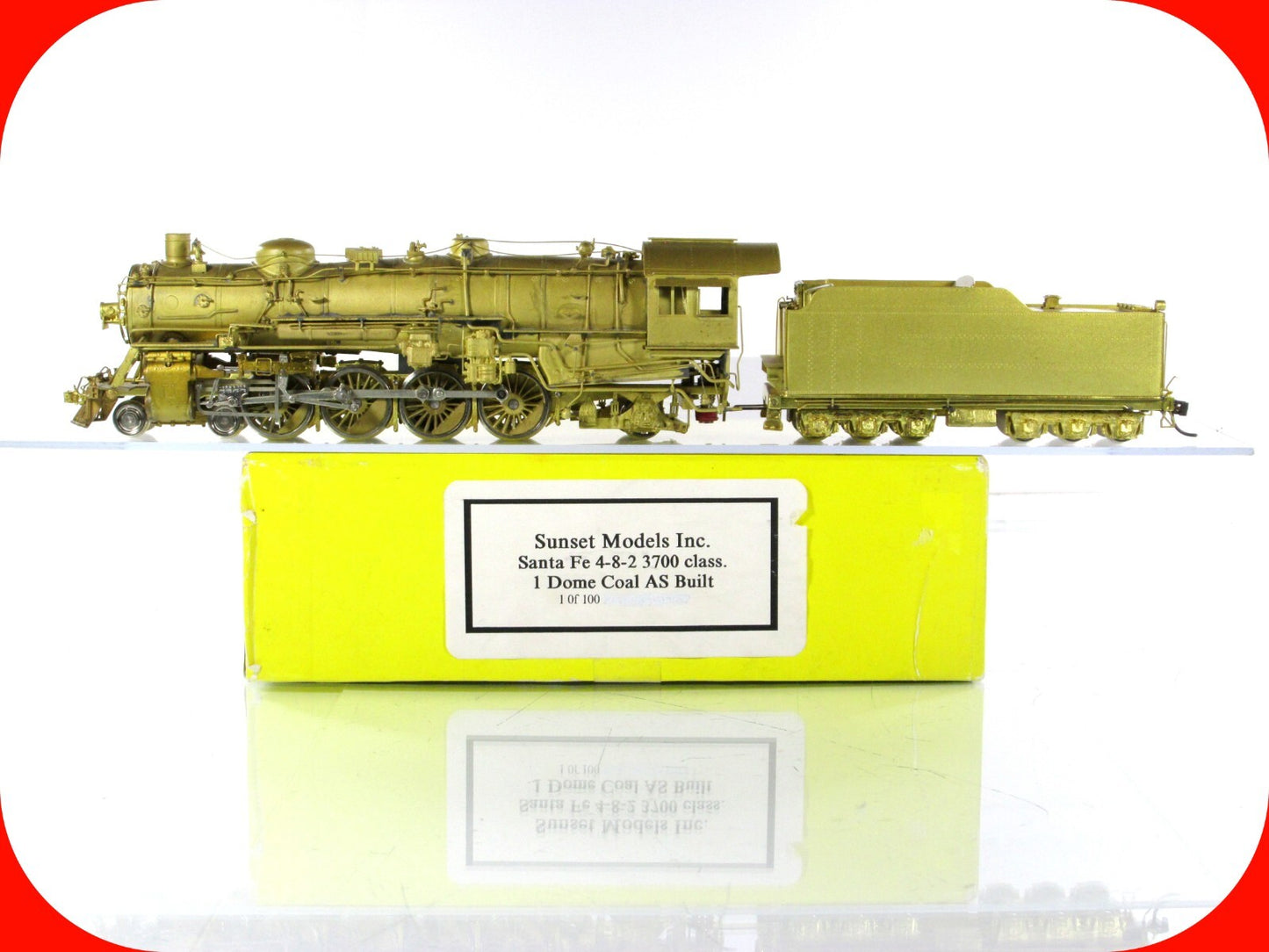 HO Scale Brass **SANTA FE**  4-8-2  3700 Class Steamer - Sunset Models, 1 of 100