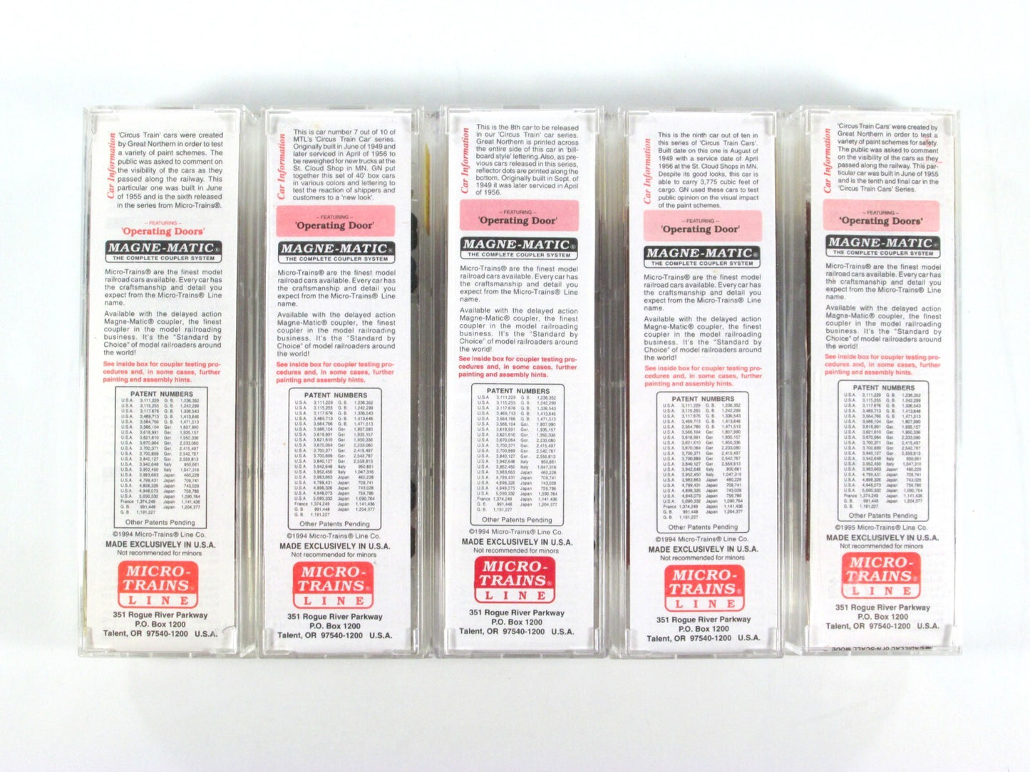 N Scale ***GREAT NORTHERN CIRCUS*** Box Car COMPLETE 10-Pack Set -- Micro Trains