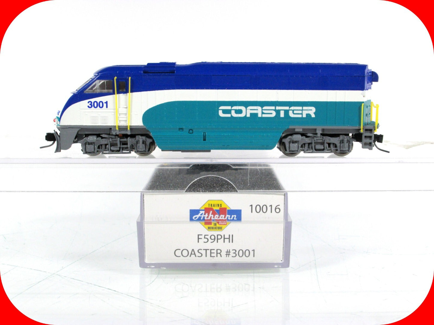 N Scale ***SAN DIEGO COASTER** F59PHI Locomotive #3001 - Athearn 10016, DCC Rdy