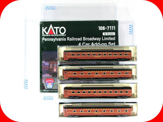 N Scale ***PENNSYLVANIA*** Broadway Limited Passenger 4-Car Set -- Kato 106-7111
