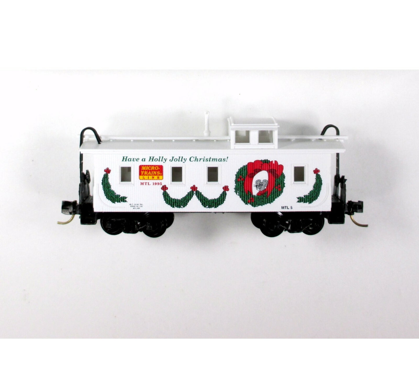 N Scale ***HOLLY JOLLY CHRISTMAS*** Holiday Caboose, 1995 - Micro Trains 51180