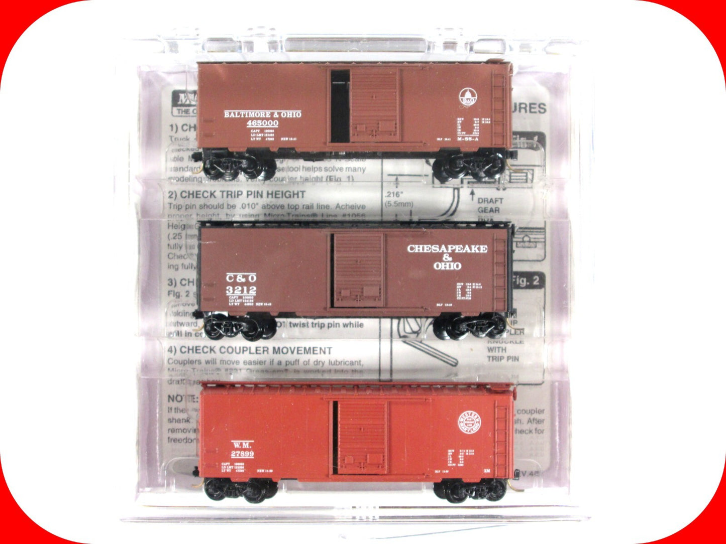N Scale CHESSIE SYSTEM **Cat Pak** Merger 40' Box Car Set - Micro Trains 20276-2