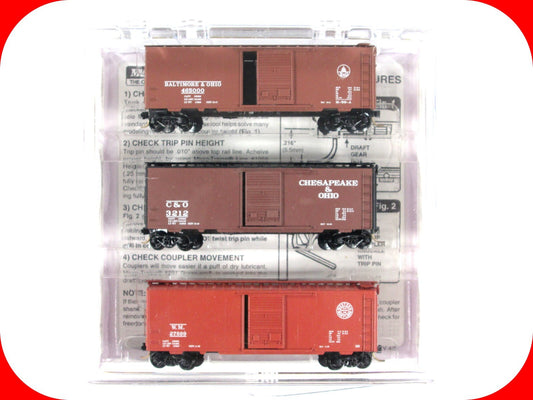 N Scale CHESSIE SYSTEM **Cat Pak** Merger 40' Box Car Set - Micro Trains 20276-2