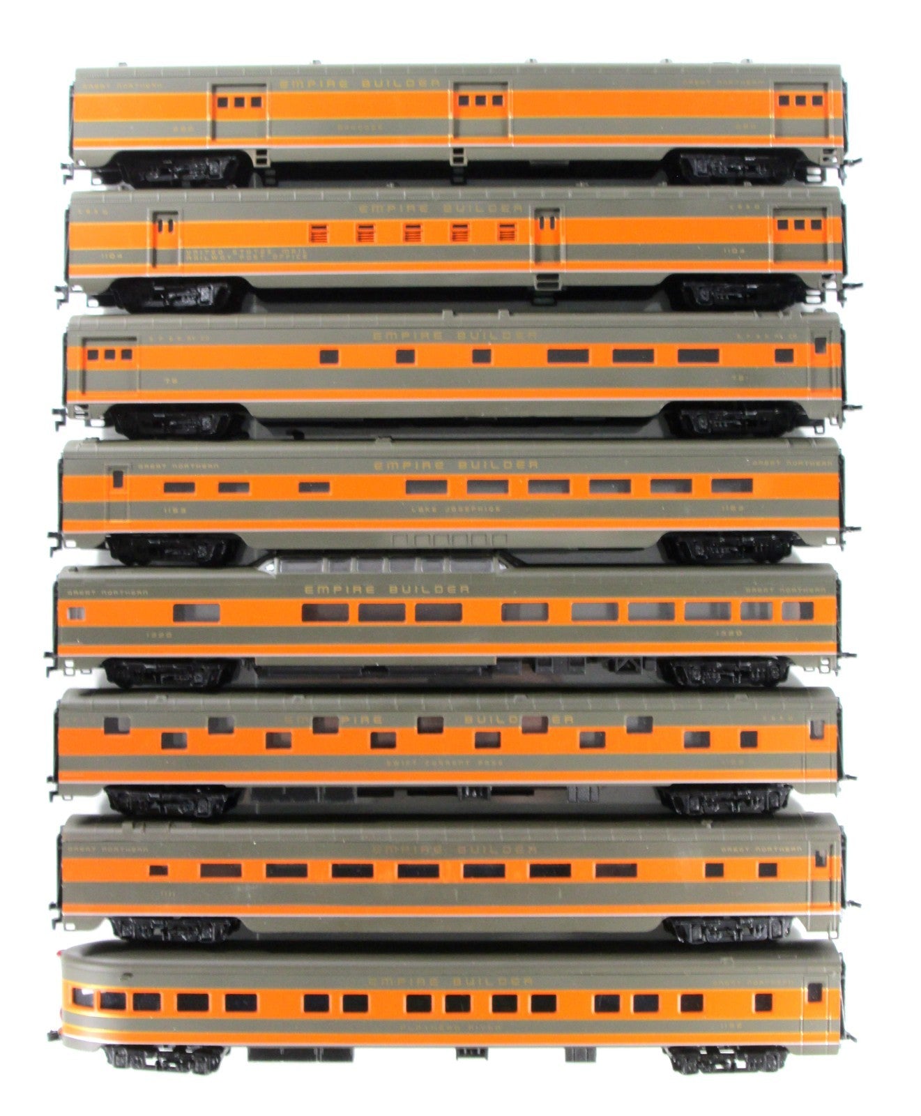 HO Scale ***GREAT NORTHERN EMPIRE BUILDER*** LightWt Passenger 8-Set - IHC 48098