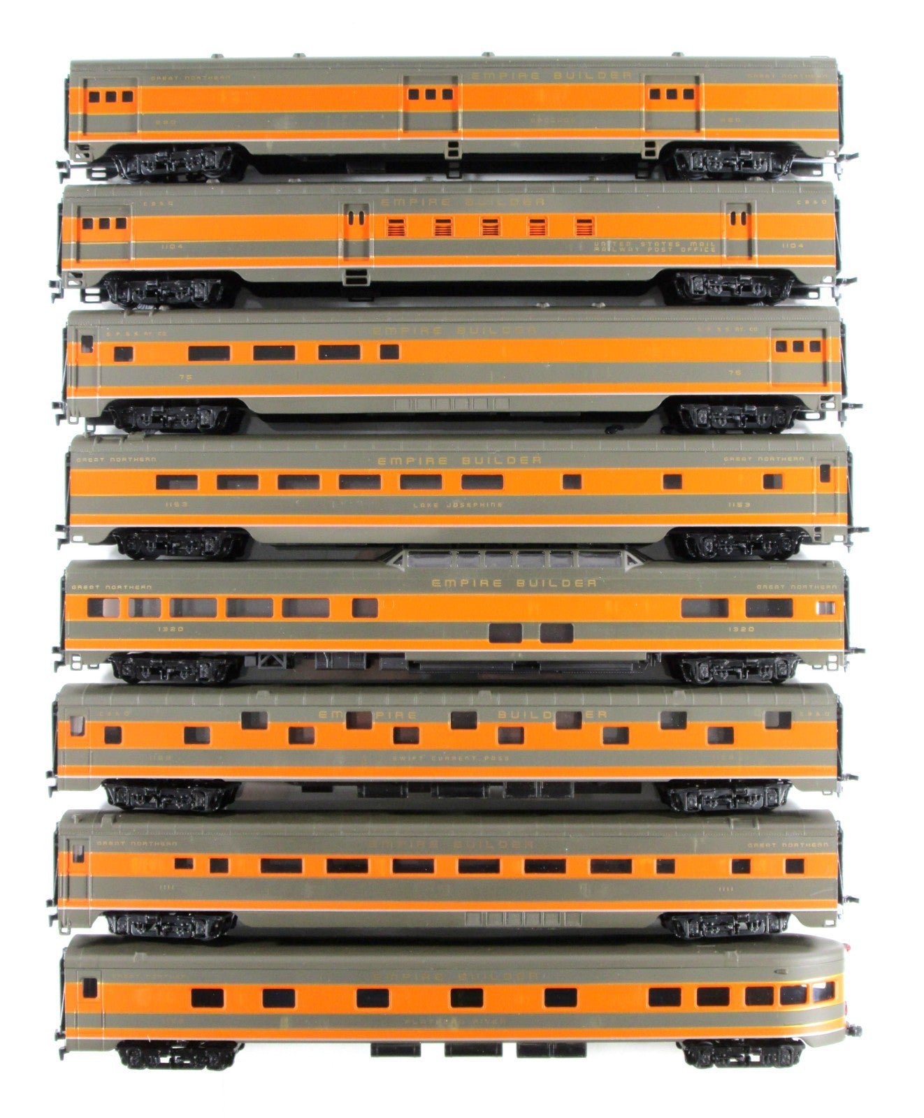 HO Scale ***GREAT NORTHERN EMPIRE BUILDER*** LightWt Passenger 8-Set - IHC 48098
