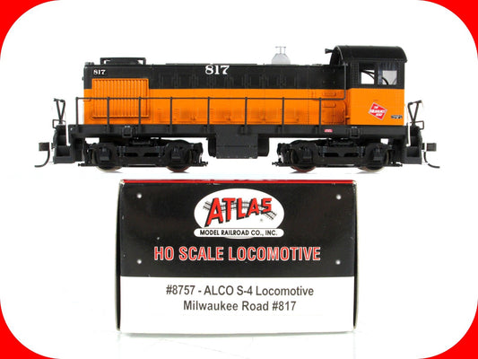 HO Scale **MILWAUKEE ROAD** ALCO S-4 Switcher Locomotive #817 - Atlas 8757 *RARE