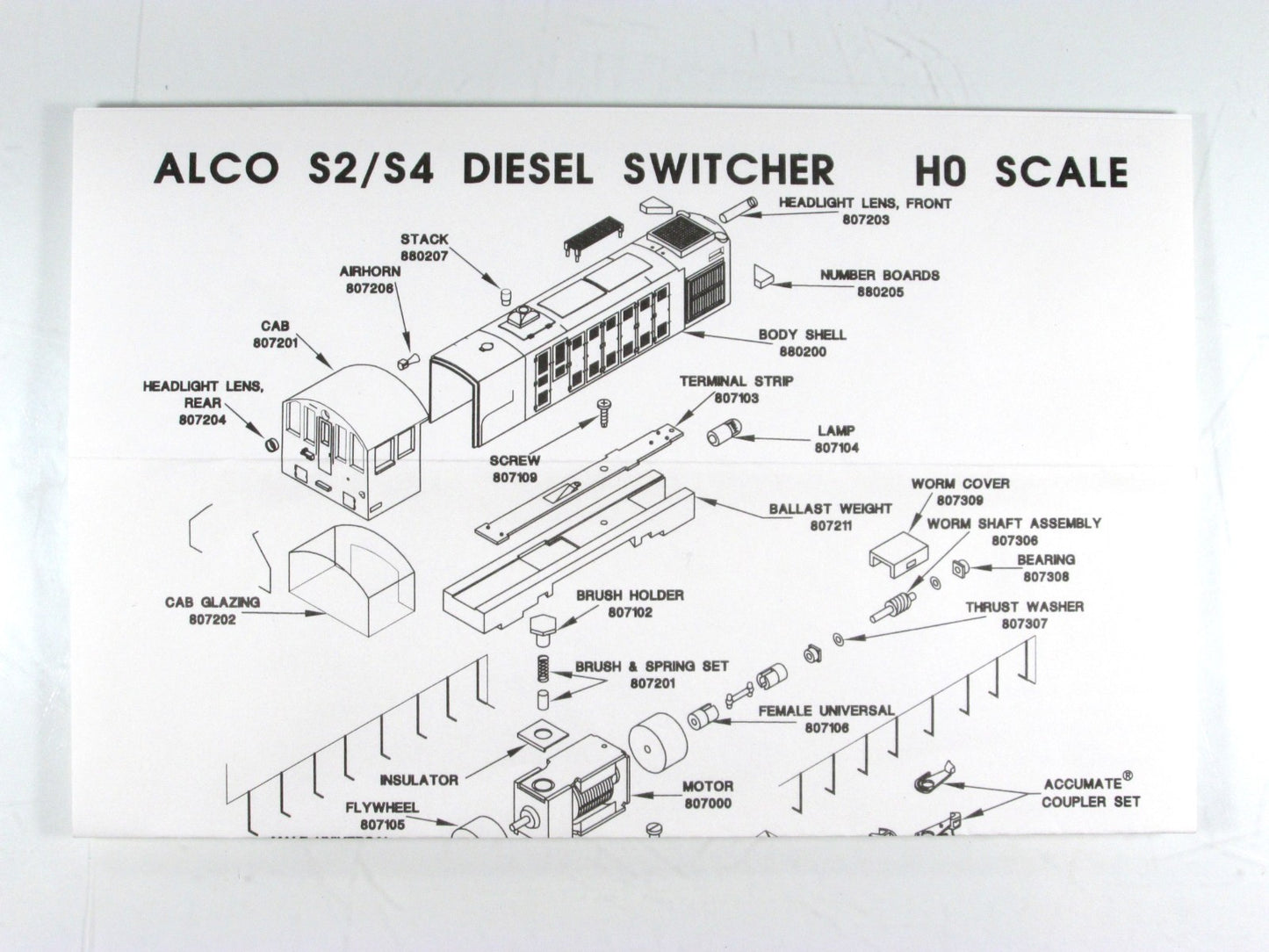HO Scale **MILWAUKEE ROAD** ALCO S-4 Switcher Locomotive #817 - Atlas 8757 *RARE