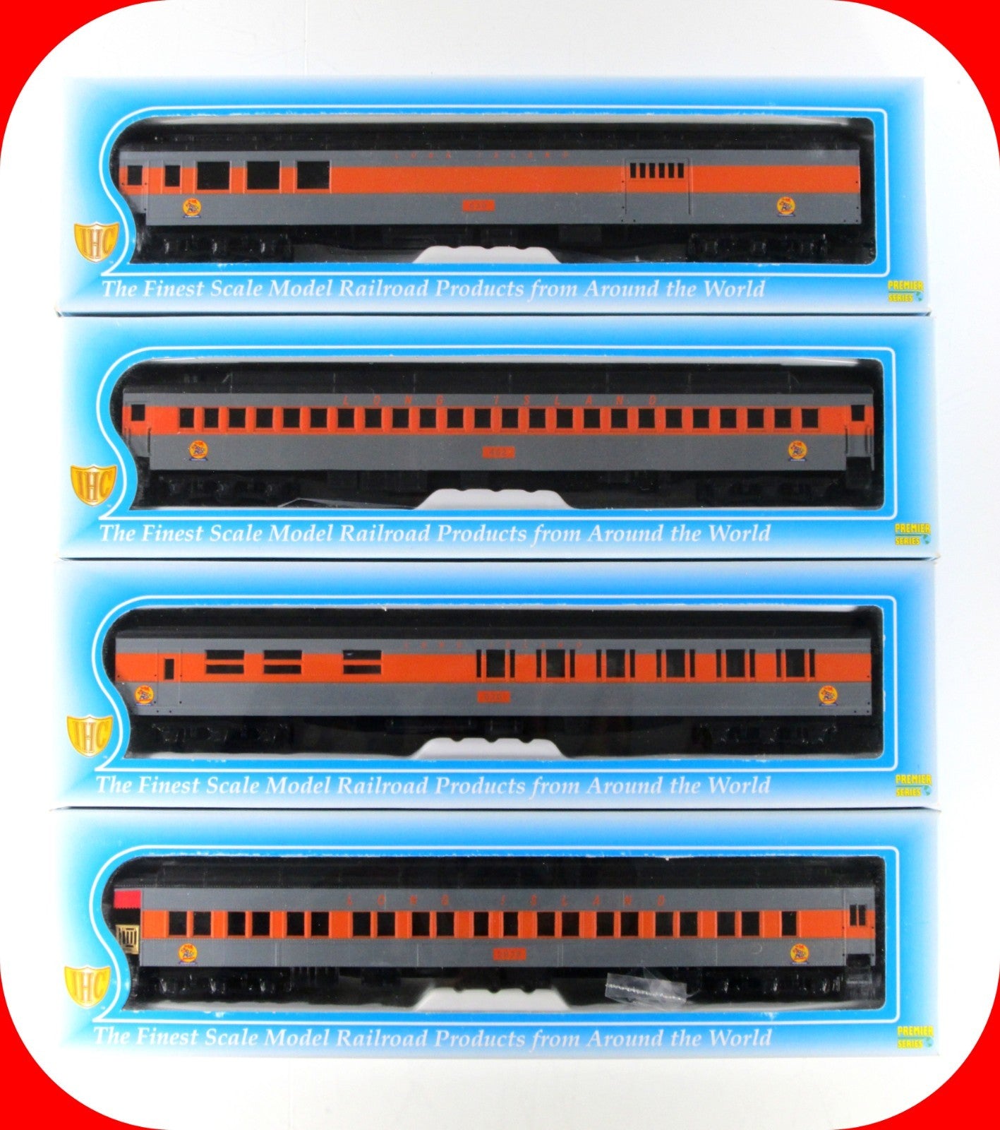 HO Scale ***LONG ISLAND RAILROAD** Heavyweight Passenger Car 4-Pack Set ---- IHC