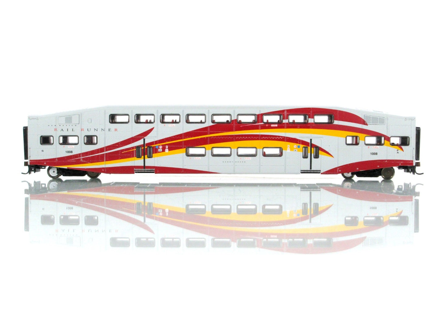 HO Scale ***NEW MEXICO RAIL RUNNER*** Bombardier Coach Car #1008 - Athearn 25726